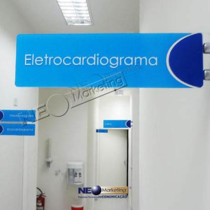 Placa dupla face para portas