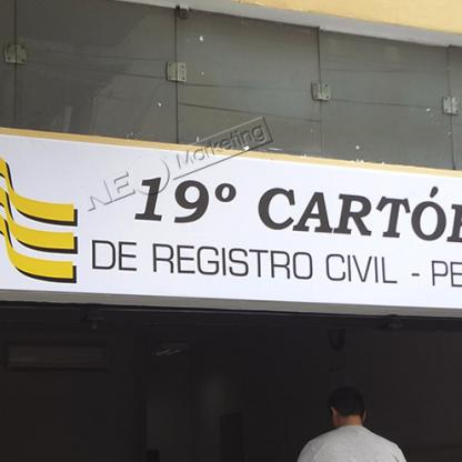 FOTO 41 - Placa em Lona Adesivada