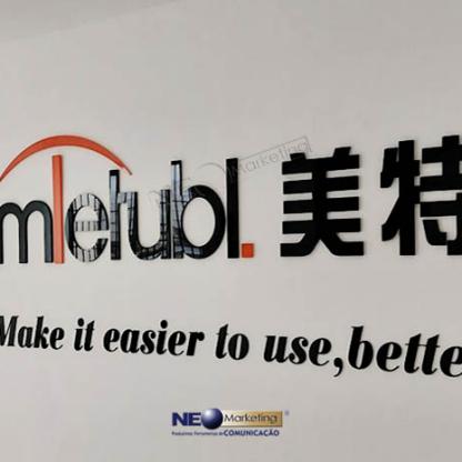 Logotipo em Acrílico preto para Recepção