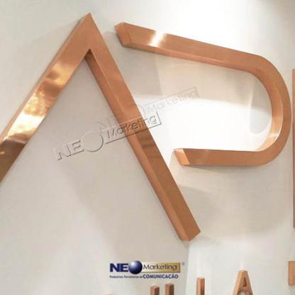 Letra Caixa em Cobre